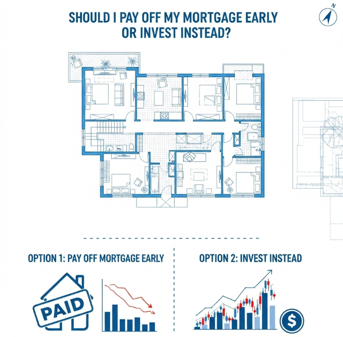 “Should I pay off my mortgage early, or should I invest the extra cash instead?”