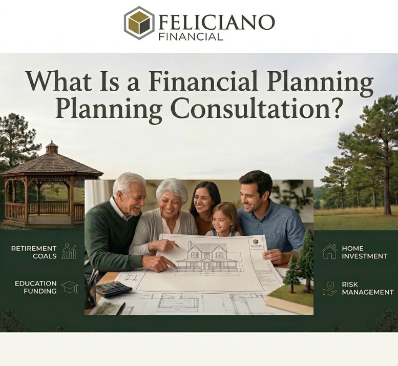 A family in East Texas reviewing a Feliciano Financial Blueprint for after a financial planning consultation.